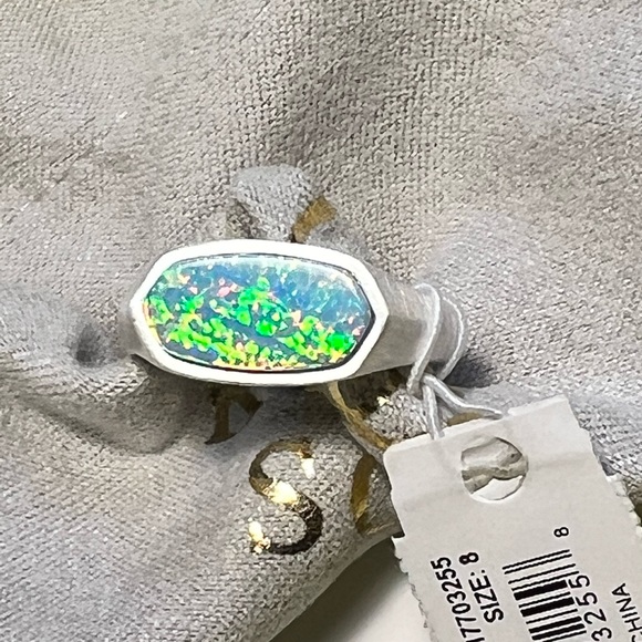 NWT Kendra Scott Mel Ring RARE Mint Opal & Silver Perfectly Beautiful Retired! - Picture 4 of 12